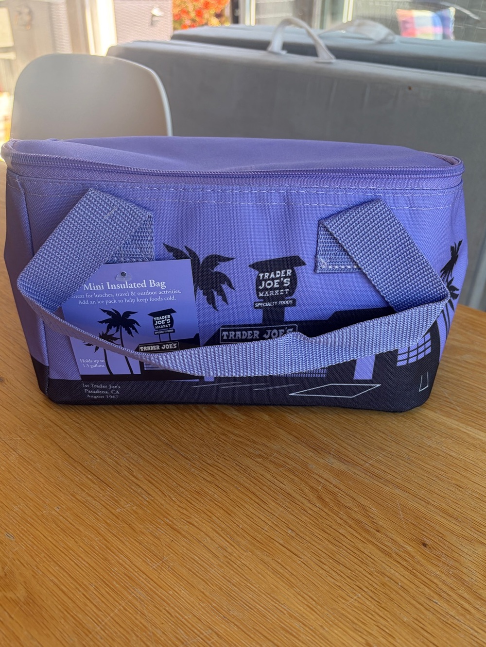 Trader Joe's Limited Edition Large Insulated Reusable Tote Bag Purple Rain